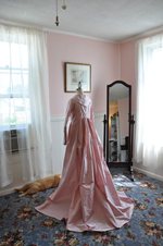 Pink Striped Open Robe 