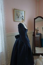 1790-92 Blue Figured Jacket and Petticoat
 